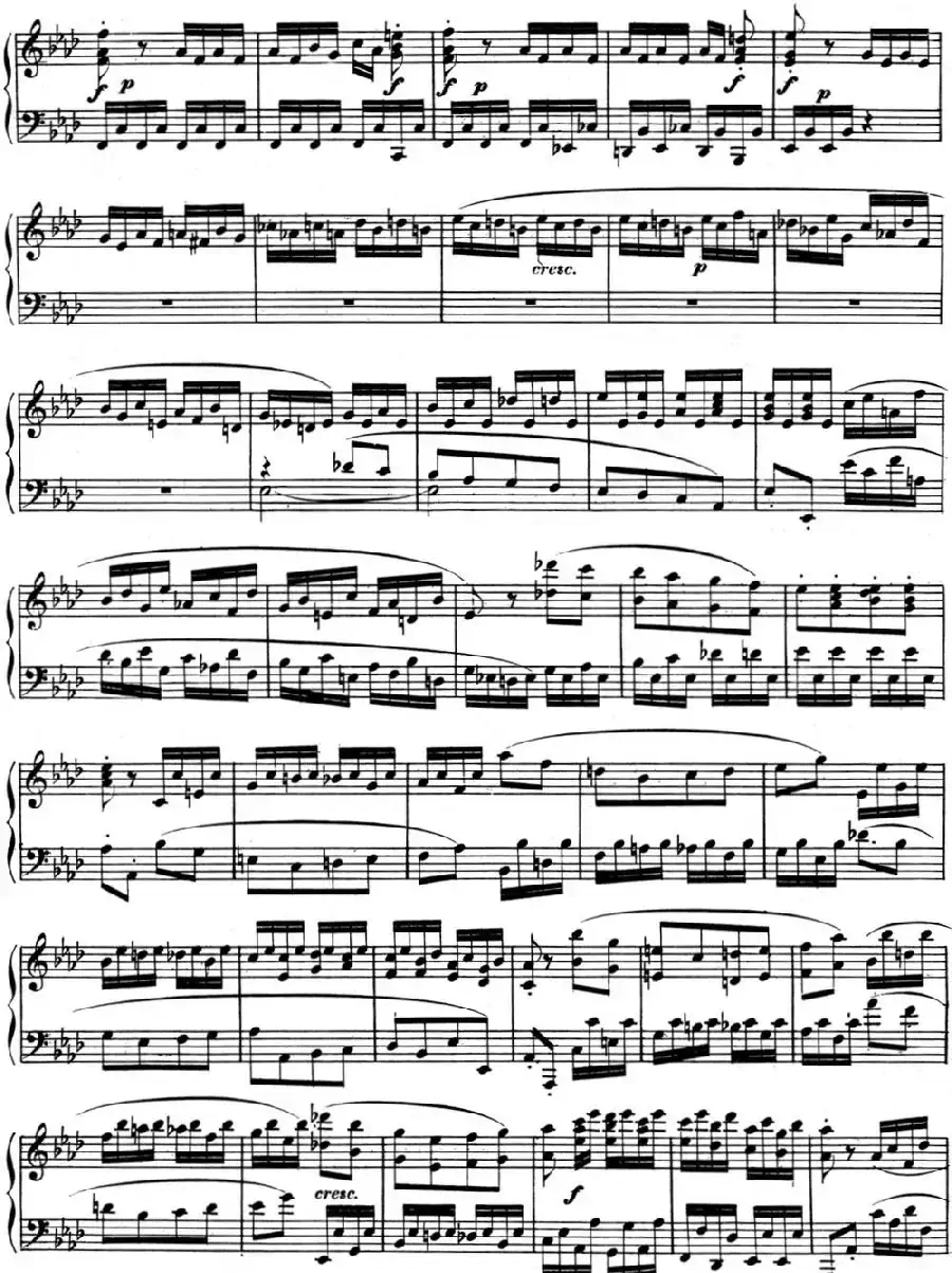 贝多芬钢琴奏鸣曲12 葬礼进行曲 降A大调 Op.26 A-flat major