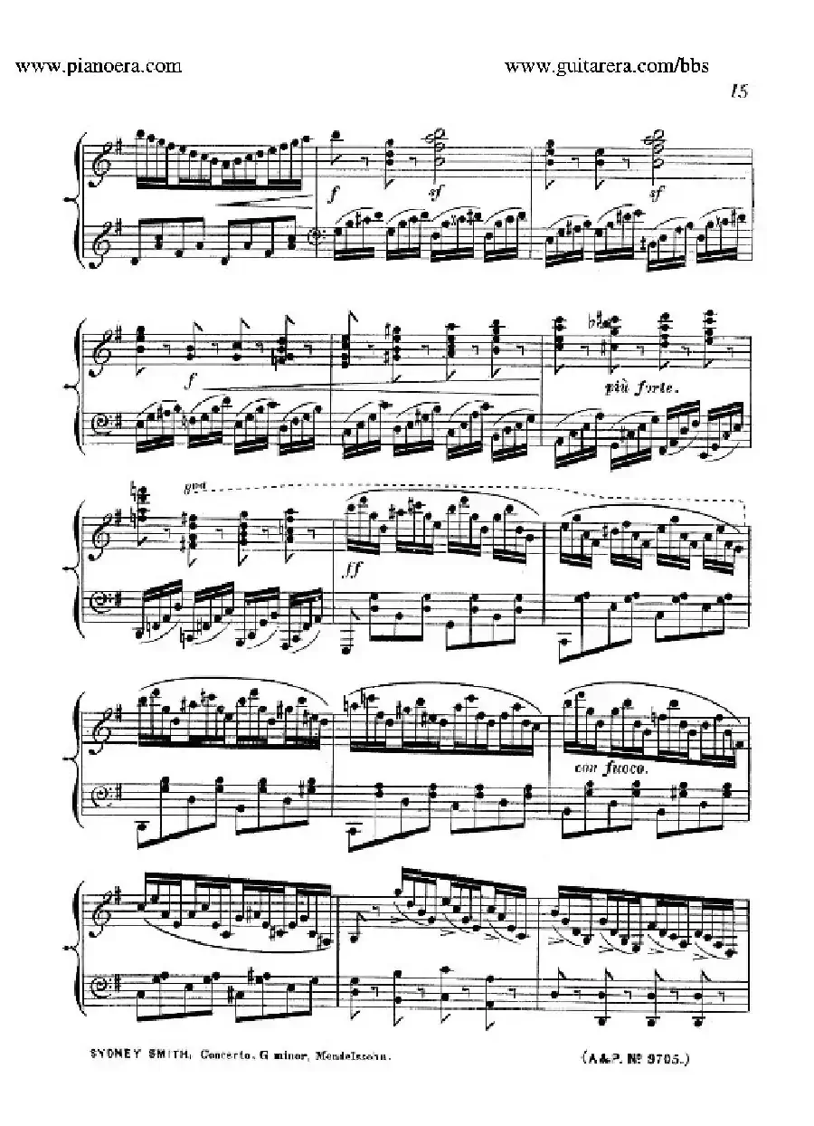Piano Concerto No.1 in g Minor Op.25（g小调第一钢琴协奏曲·钢琴独奏）