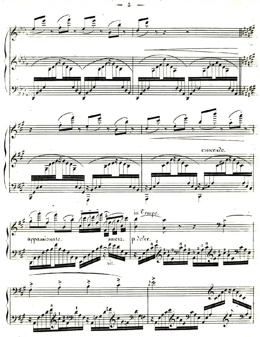 李斯特音乐会练习曲 S144（3 叹息 降D大调 S144 Un sospiro Db major）