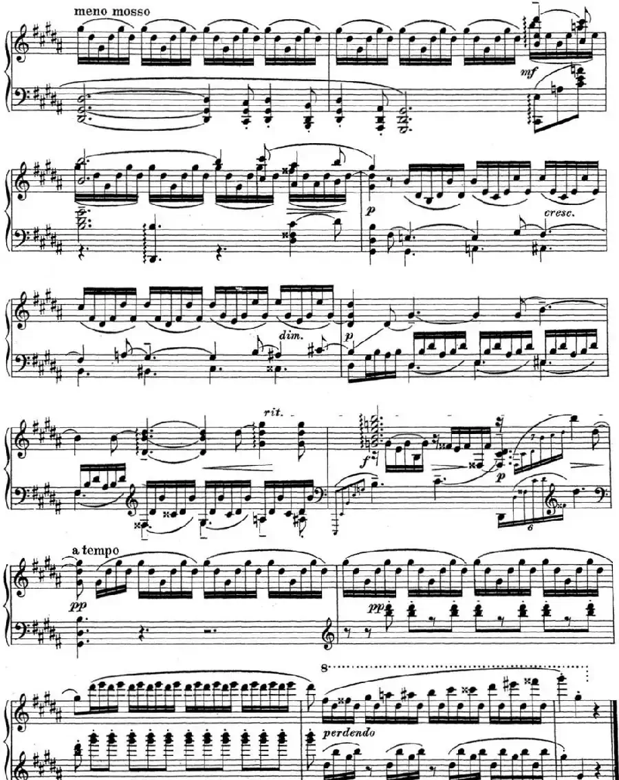 拉赫玛尼诺夫 钢琴前奏曲23 升G小调 Op.32 No.12