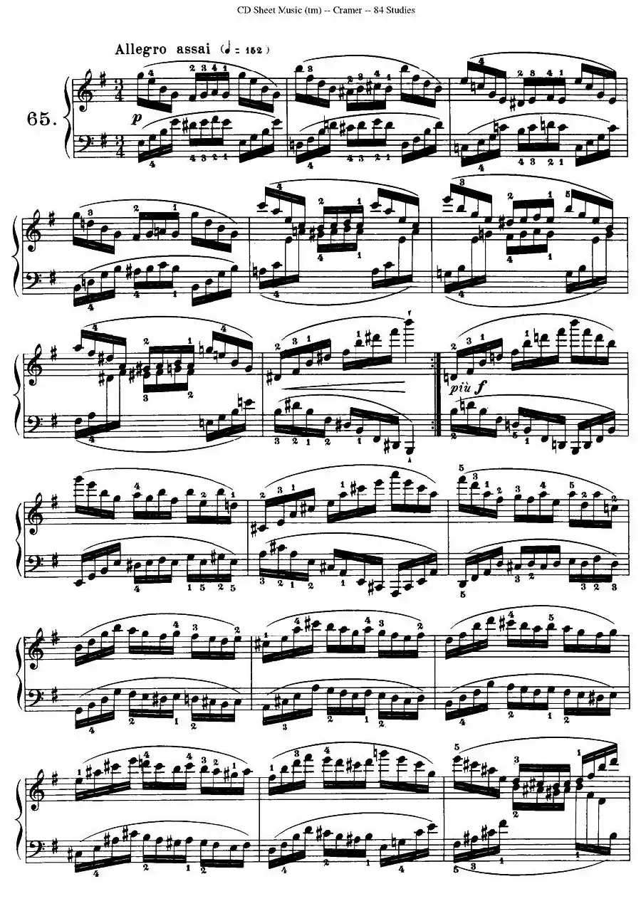 Cramer - 84 exercices（61—65）（克拉莫84首钢琴练习曲）
