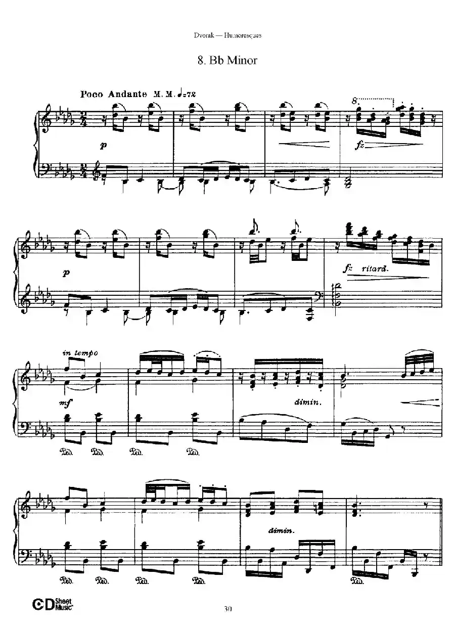 8 Humoresques Op.101（8首幽默曲·8）