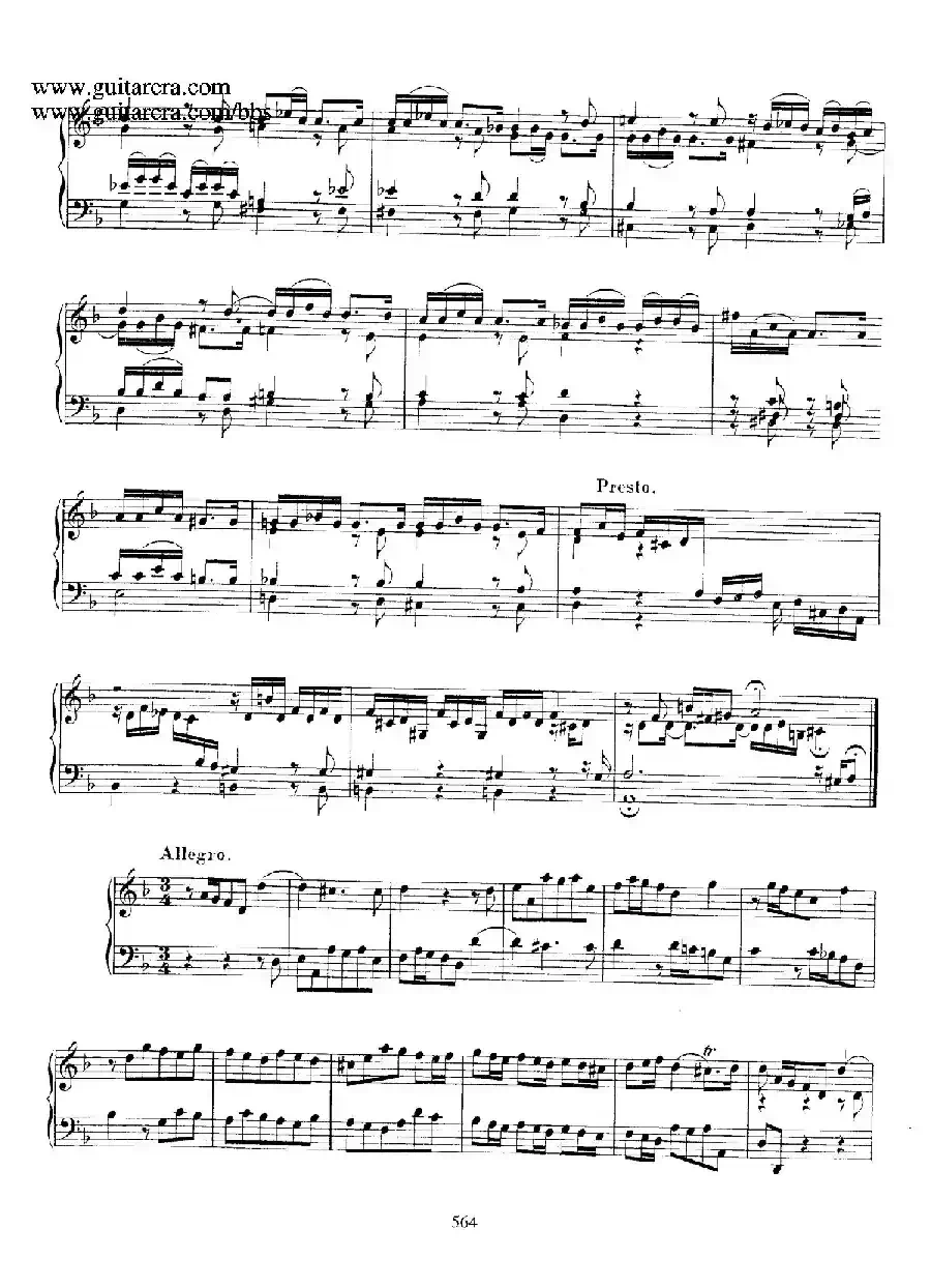 Toccata BWV 913（7首托卡塔·No.4.d小调）