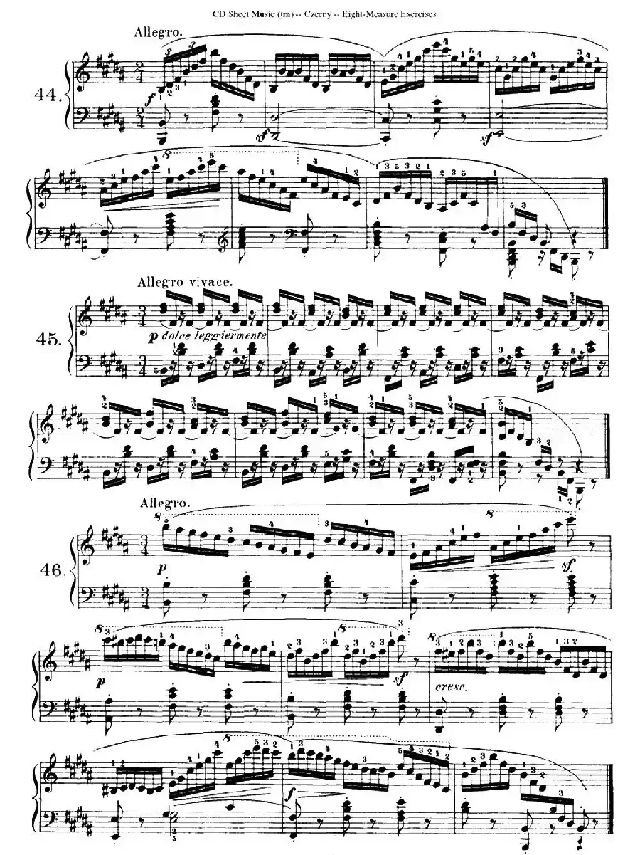 160 Eight- Measure Exercises.Op.821（车尔尼160首钢琴八小节练习曲（36——53））