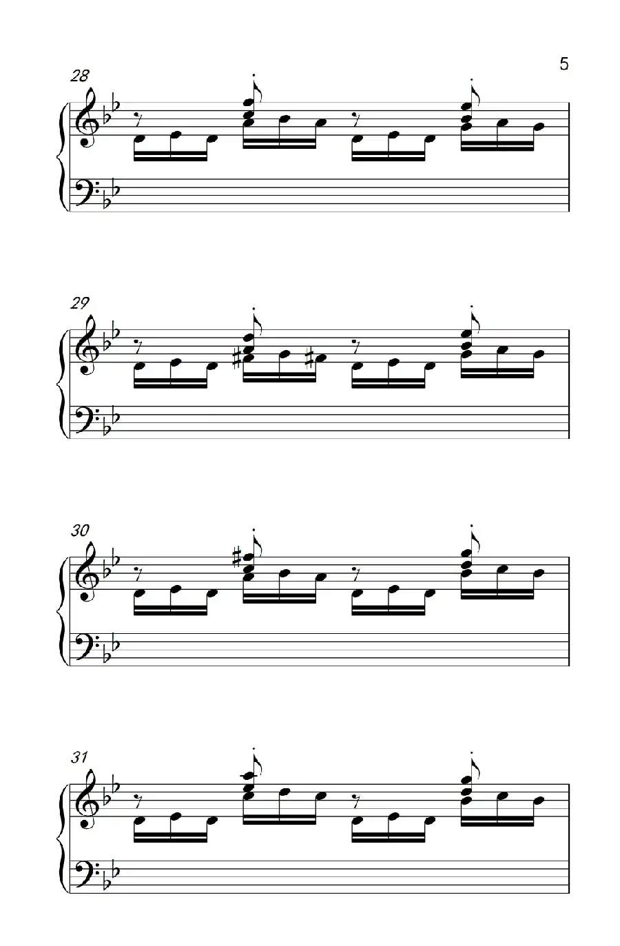 莫什科夫斯基 钢琴练习曲（第二首）