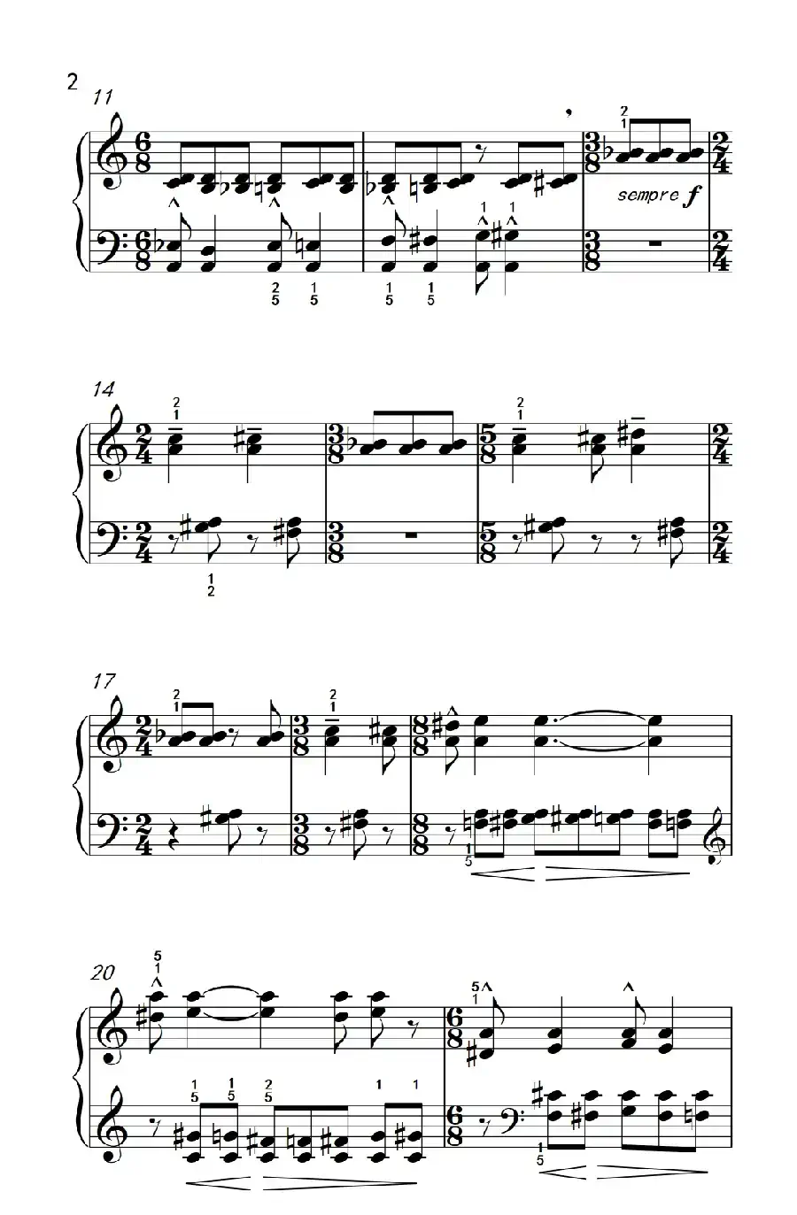 自由变奏（巴托克 小宇宙 钢琴教程 6）