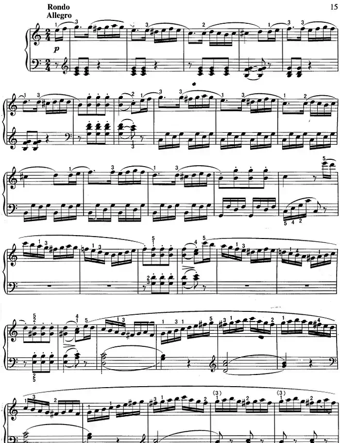 不可不弹的世界钢琴名曲：小奏鸣曲Op.20-1