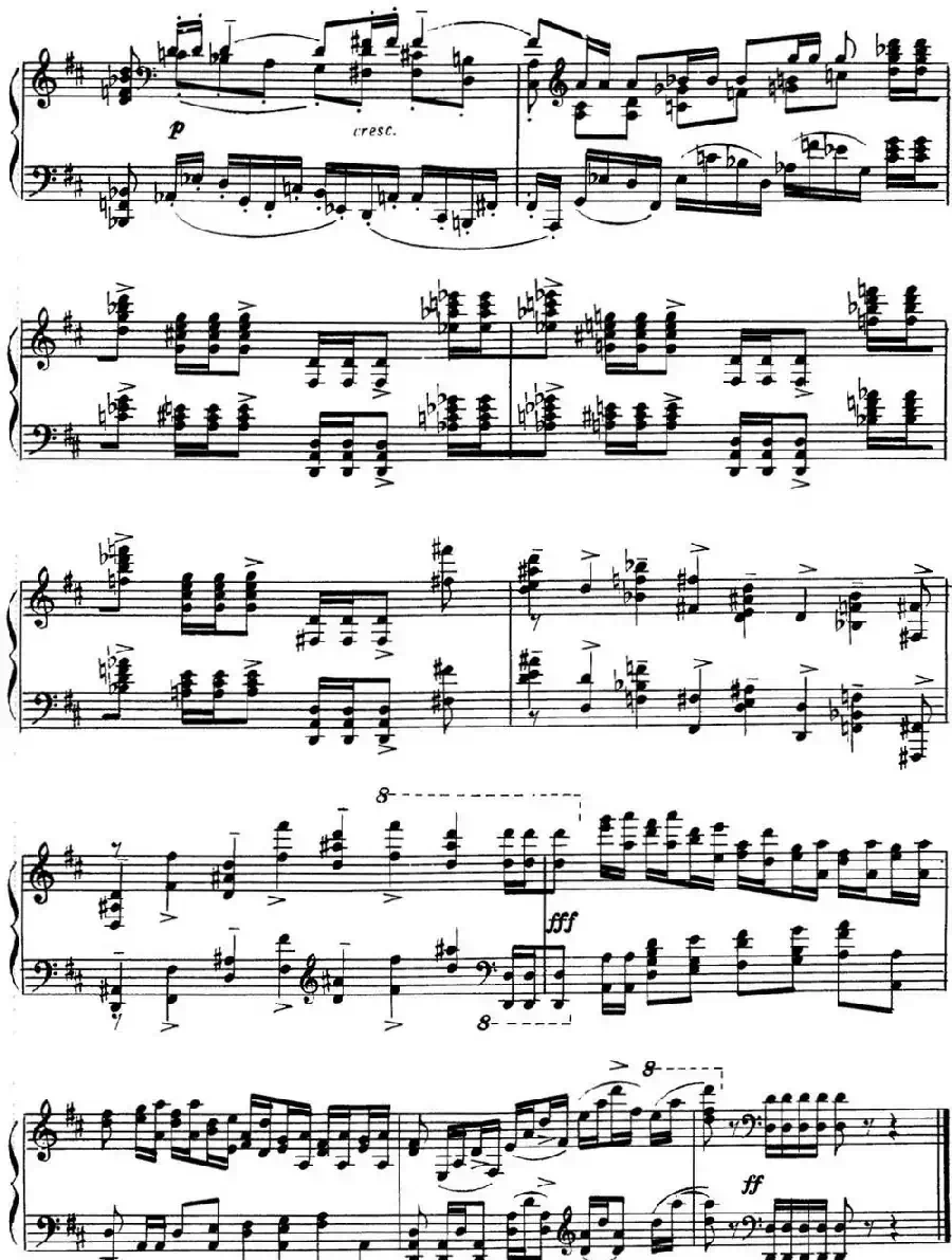 拉赫玛尼诺夫 音画练习曲17或18 Etudes tableaux Op.39 No.9