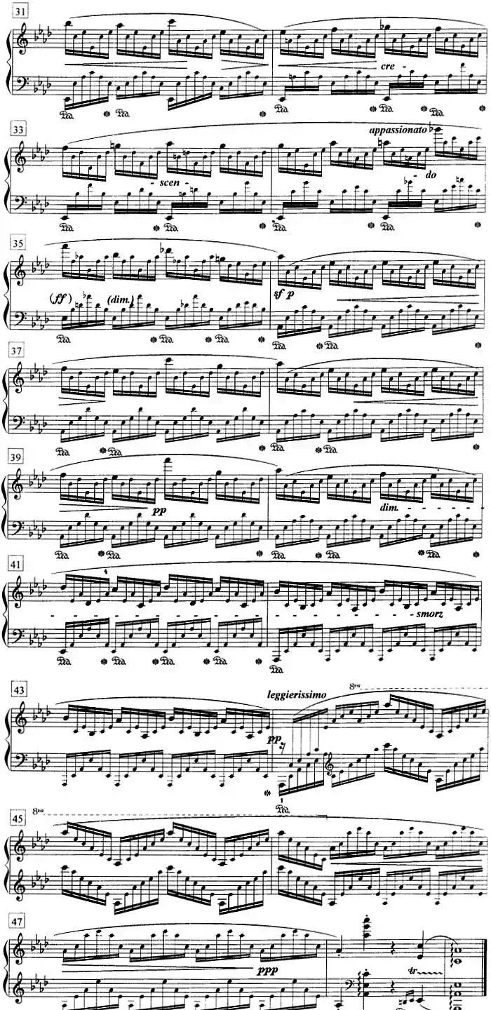 钢琴教程第八级 练习曲（Op.25 No.1）