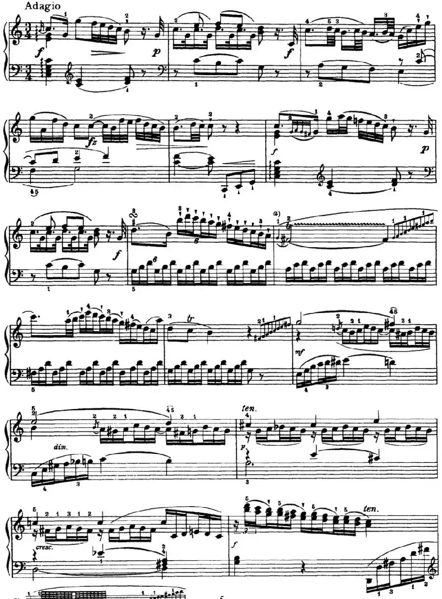 海顿 钢琴奏鸣曲 Hob XVI 39 in G major