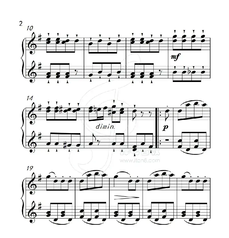 第二级 蜂蜜和三叶草（中国音乐学院钢琴考级作品1~6级）