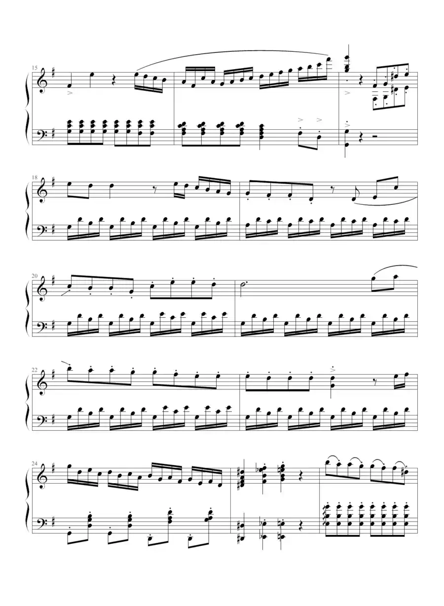 G大调小奏鸣曲 第一乐章No.1