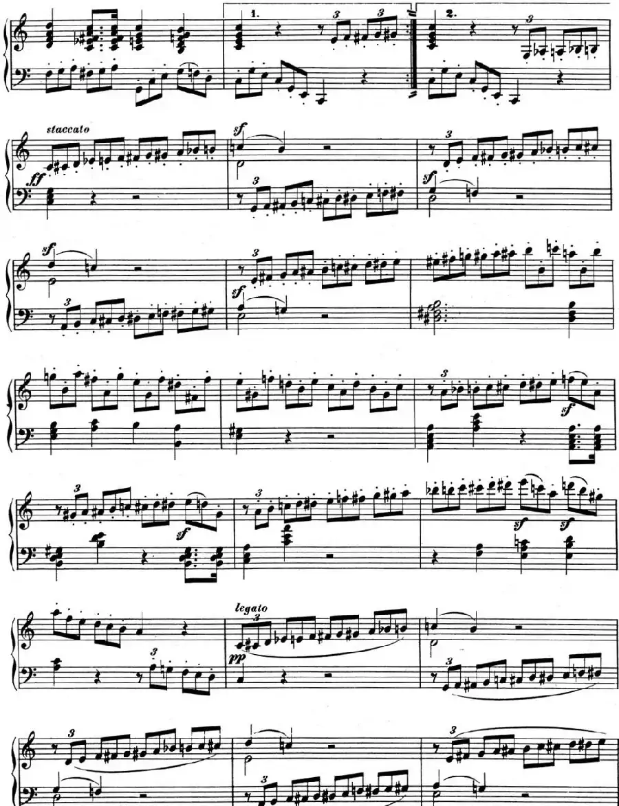 贝多芬钢琴奏鸣曲02 A大调 Op.2 No.2 A major