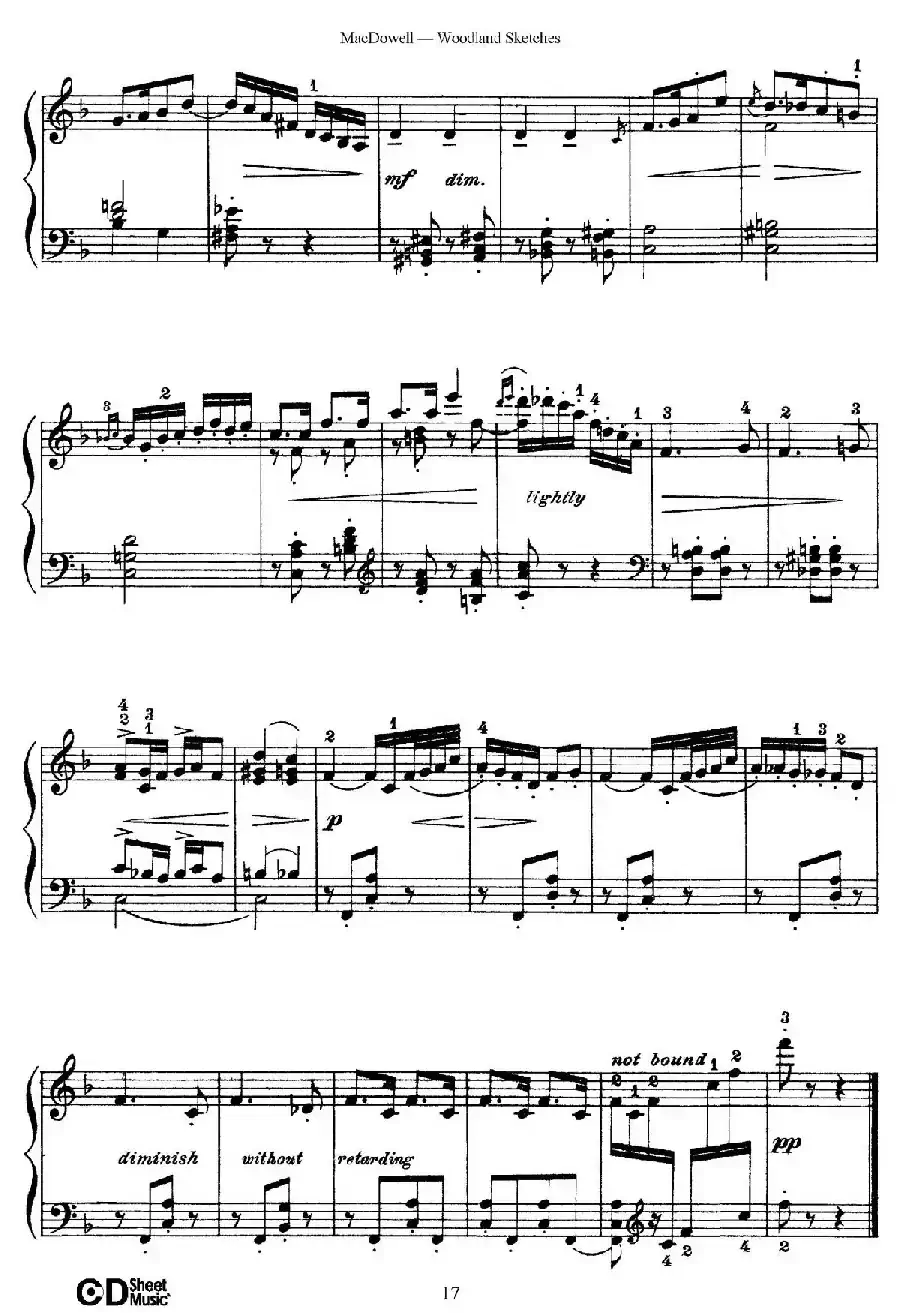 Woodland Sketches Op.51（森林素描·7）