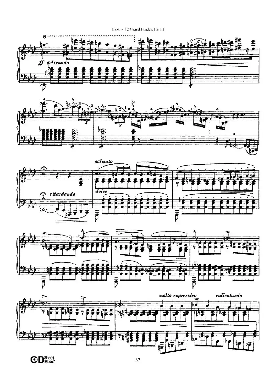 12 Grand Etudes S.137（12首华丽的练习曲·9）