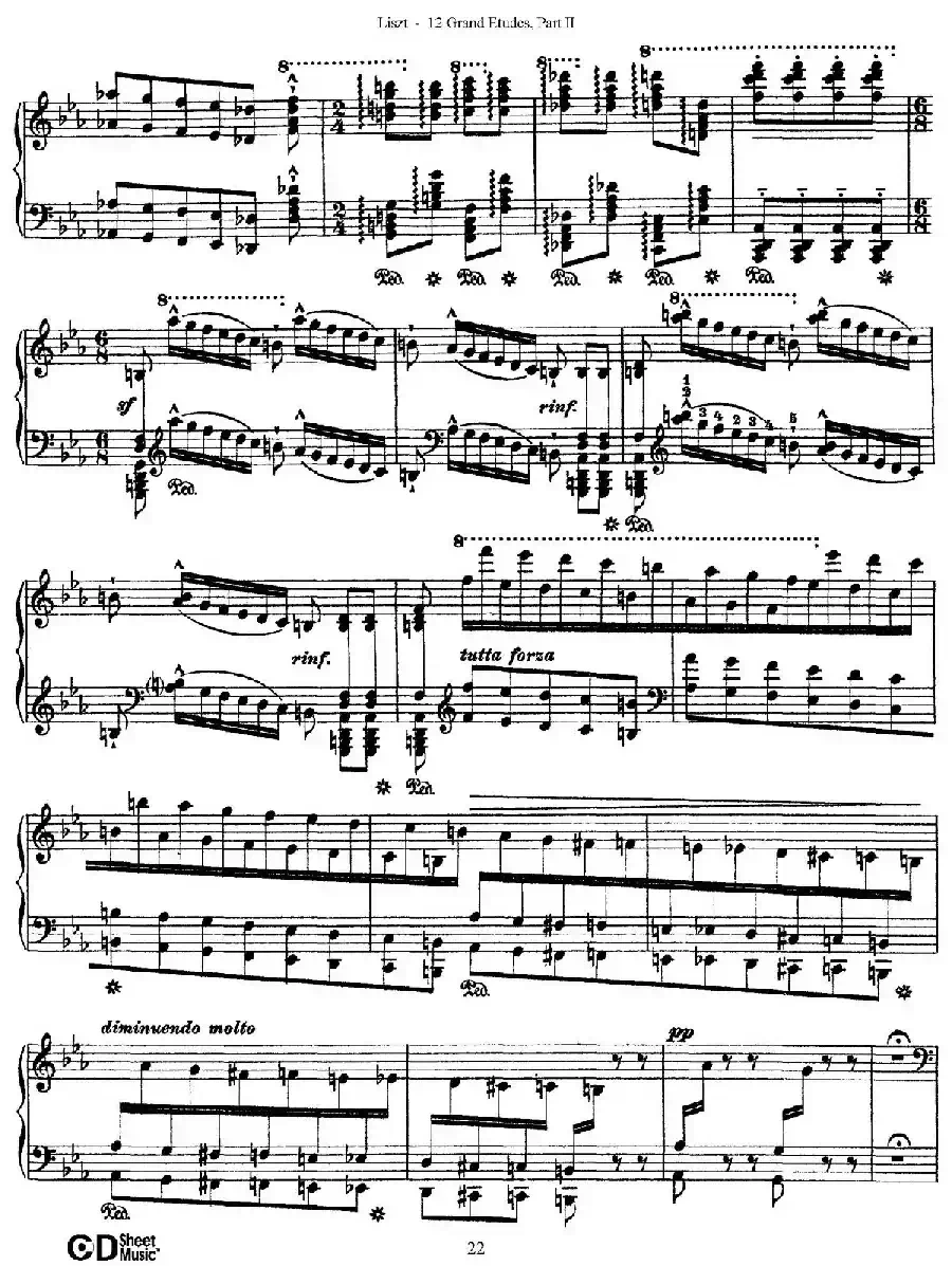 12 Grand Etudes S.137（12首华丽的练习曲·8）