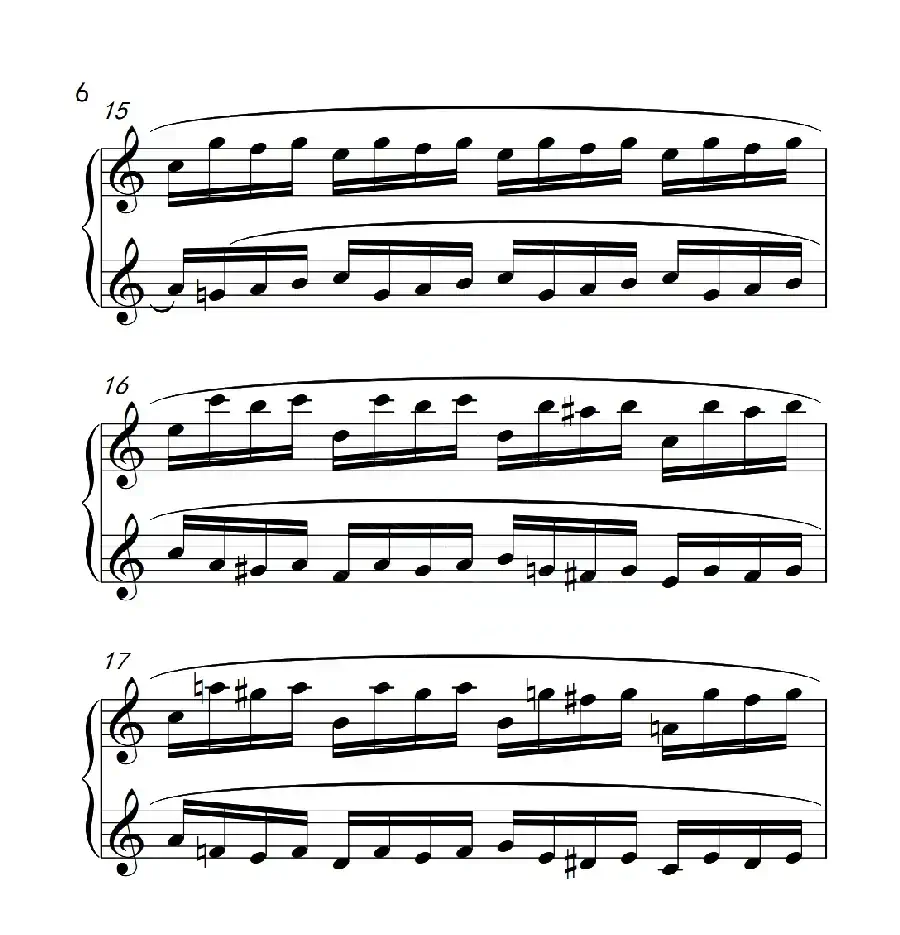 第六级A组 练习曲(中国音乐学院钢琴考级作品1~6级)