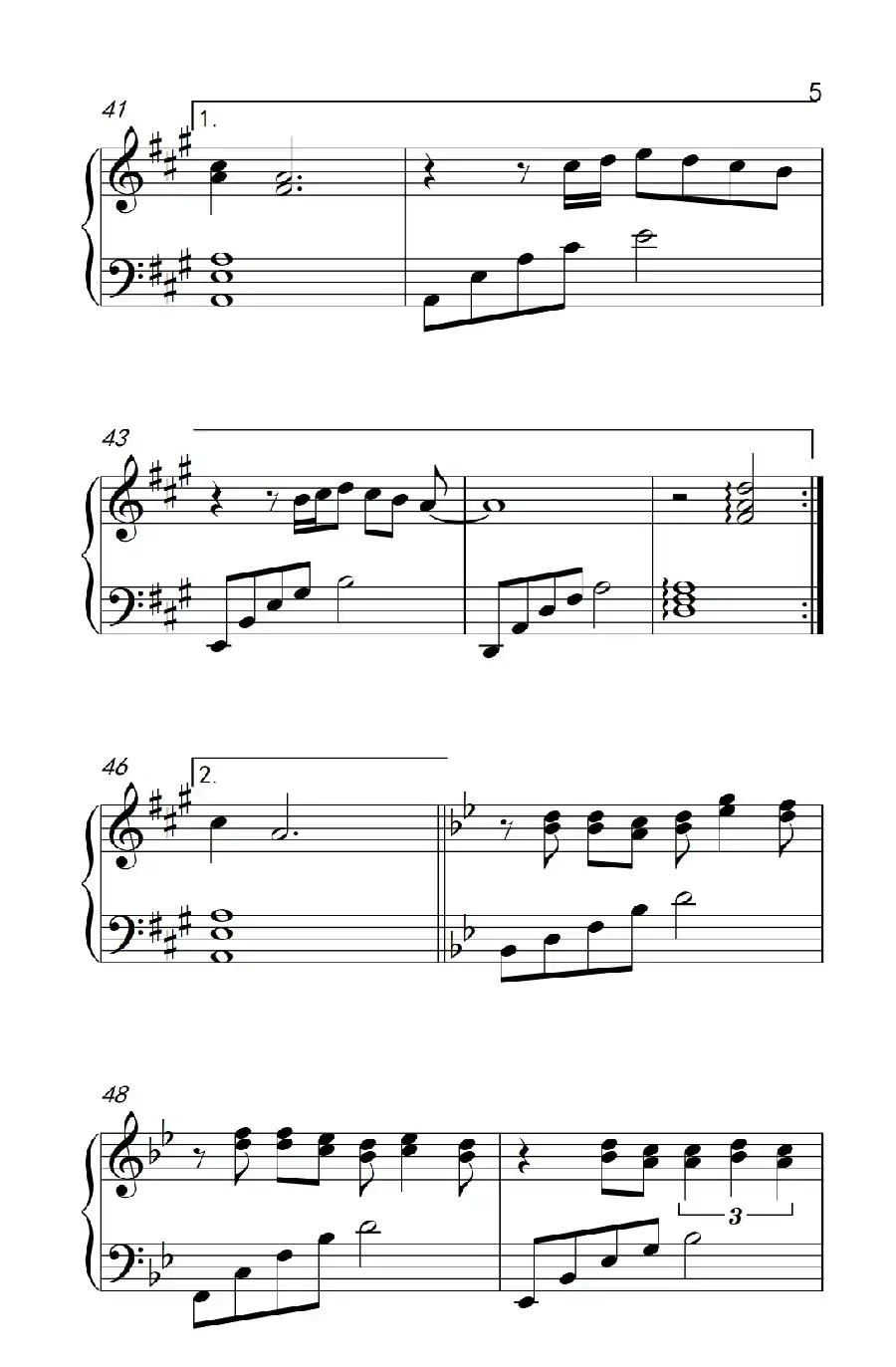 他一定很爱你(《弹吧音教》制谱版)