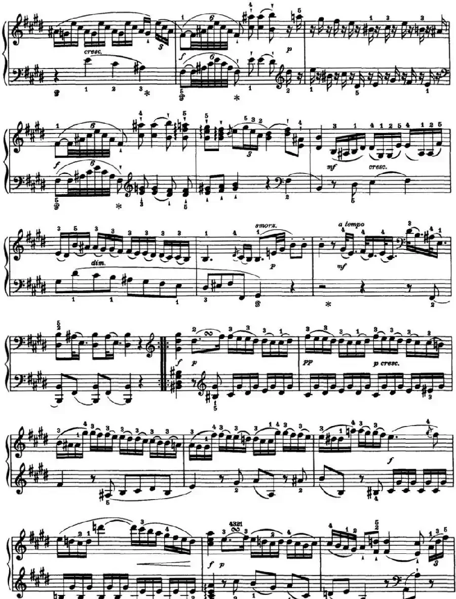 海顿 钢琴奏鸣曲 Hob XVI 22 in E major