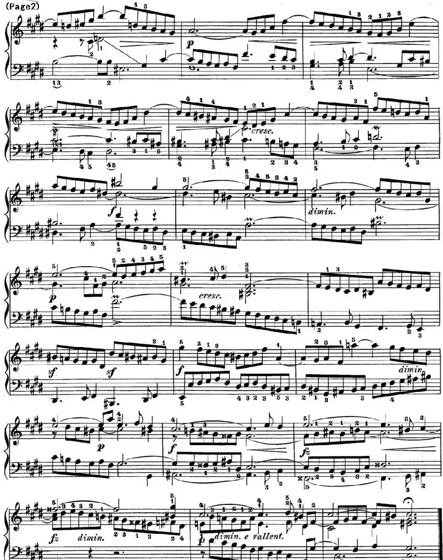 巴赫《平均律钢琴曲集·第一卷》之前奏曲(NO.4)