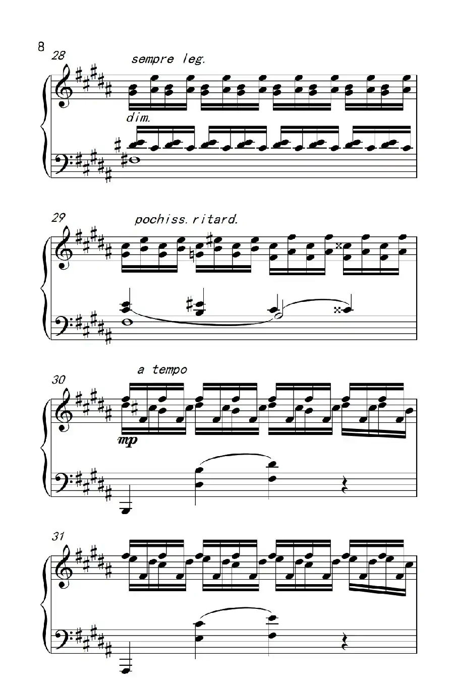 莫什科夫斯基 钢琴练习曲（第十五首）