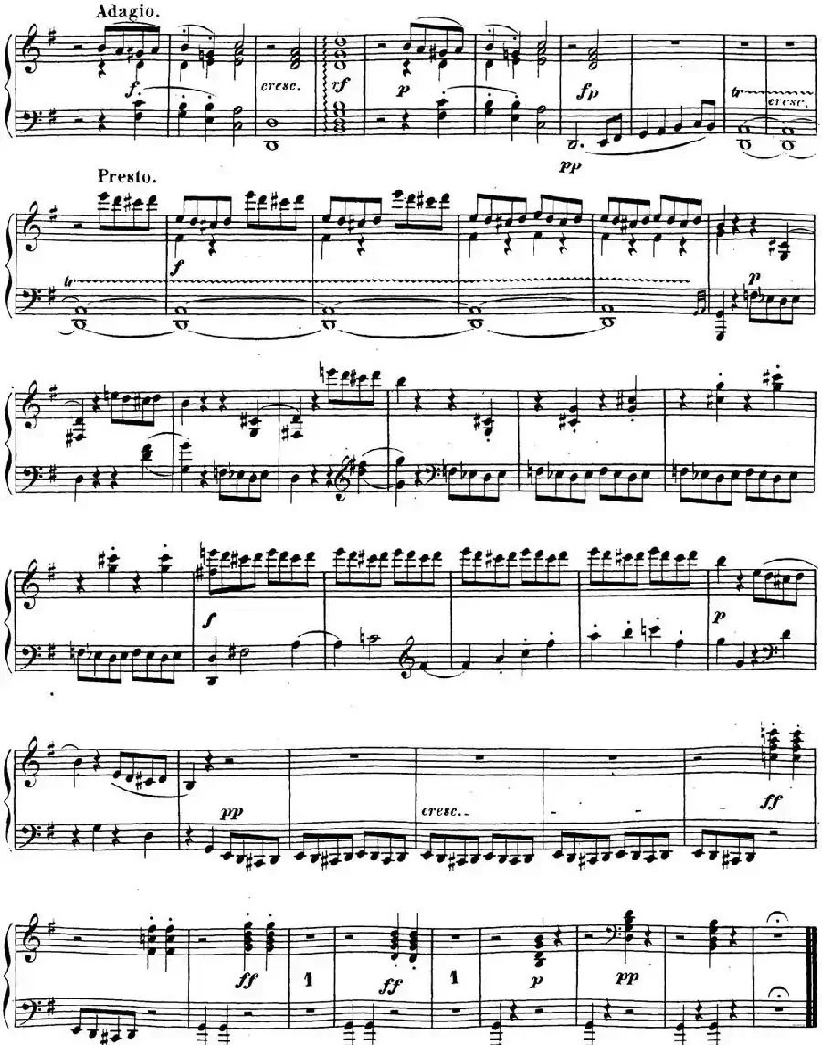 贝多芬钢琴奏鸣曲16 G大调 Op.31 No.1 G major