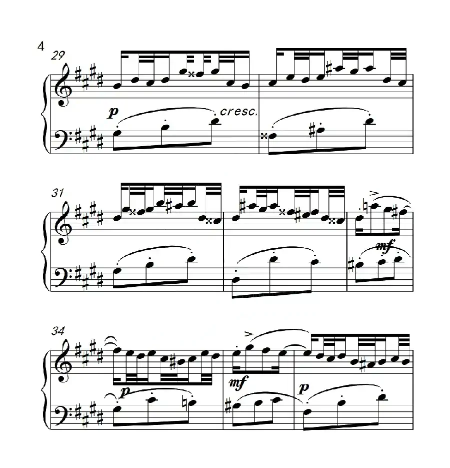 第六级A组 二部创意曲(中国音乐学院钢琴考级作品1~6级)