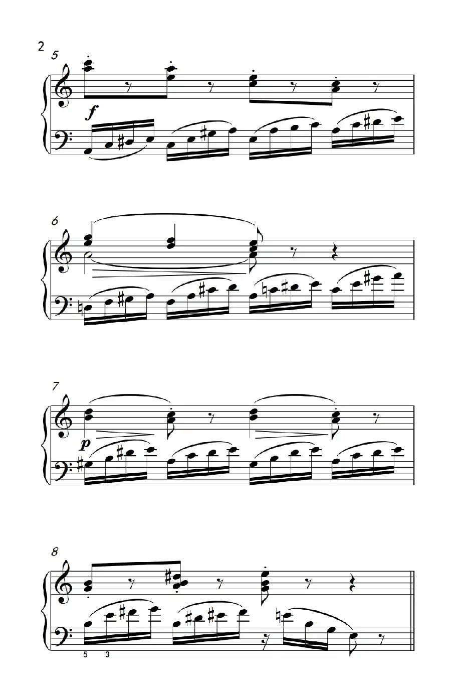 第六级 3. 练习曲（中央音乐学院 钢琴（业余）考级教程 4-6级）