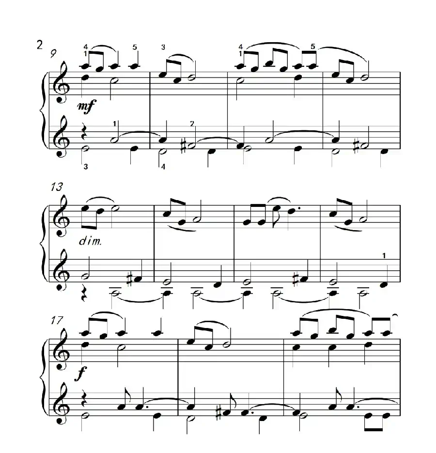 小曲如歌（约翰·汤普森 成人钢琴教程 第二册）