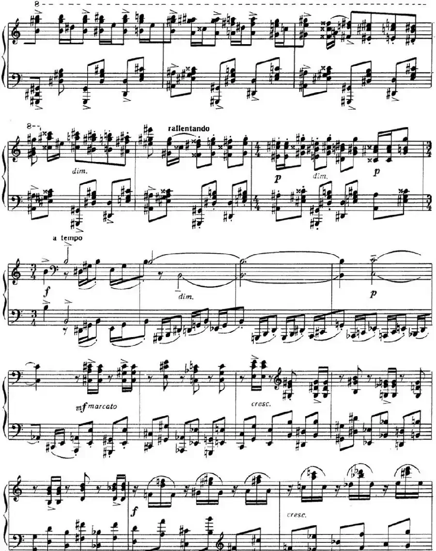 拉赫玛尼诺夫 音画练习曲14或15 Etudes tableaux Op.39 No.6