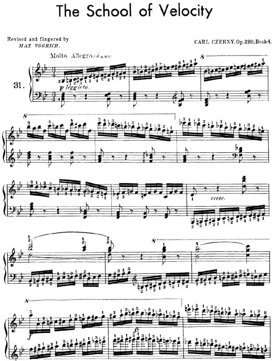 40首车尔尼Op.299钢琴快速练习曲（NO.31）