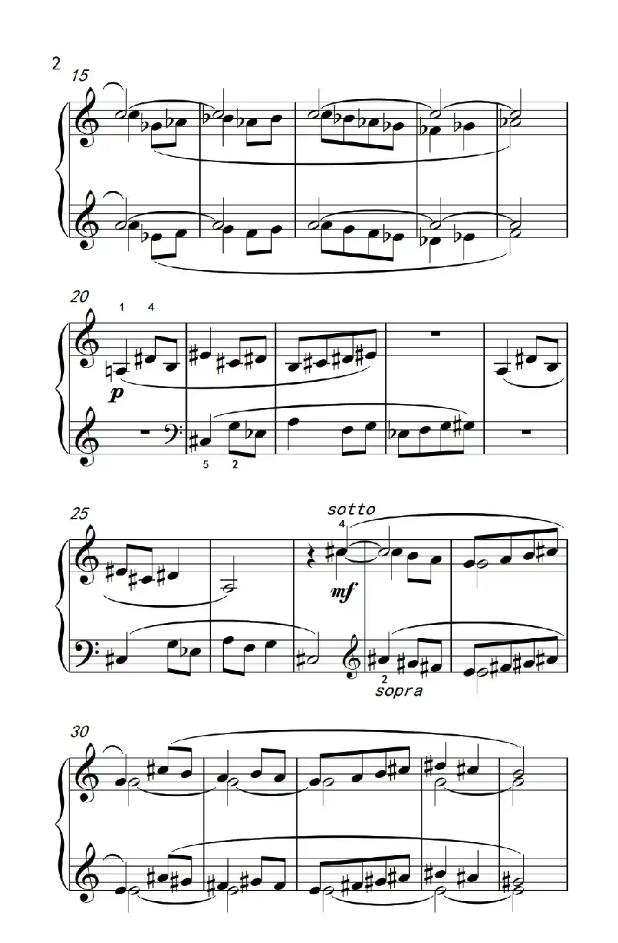 全音音阶（巴托克 小宇宙 钢琴教程 5）