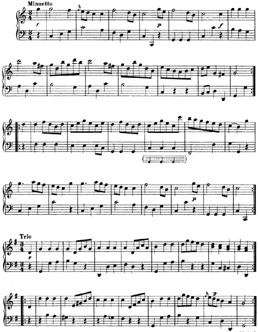 海顿 钢琴奏鸣曲 Hob XVI 15 in C major