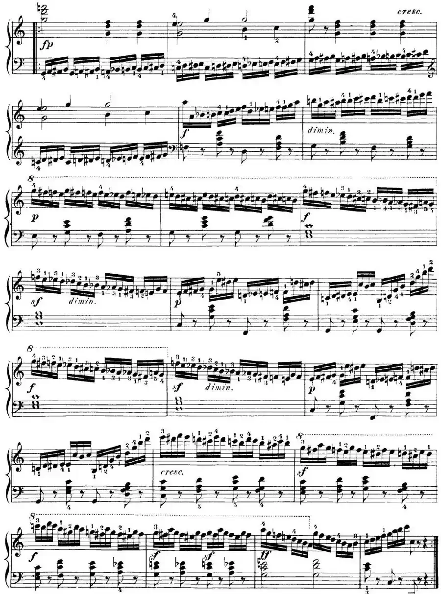 40首车尔尼Op.299钢琴快速练习曲（NO.15）