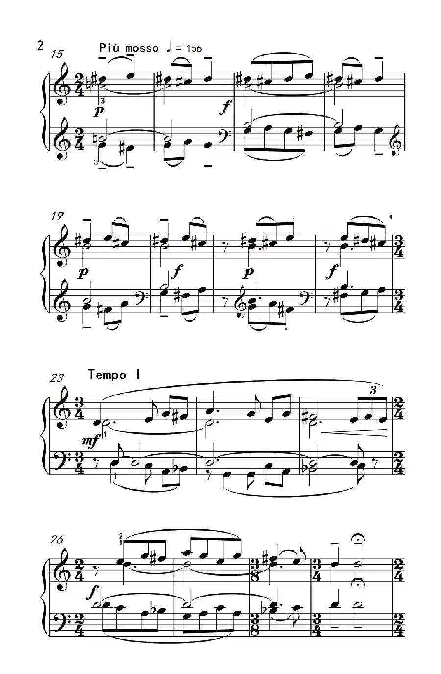 主题和倒影(巴托克 小宇宙 钢琴教程 6)