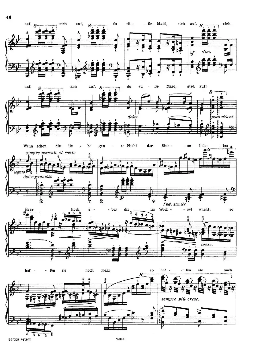 Standchen von Shakespeare （听、听，云雀）