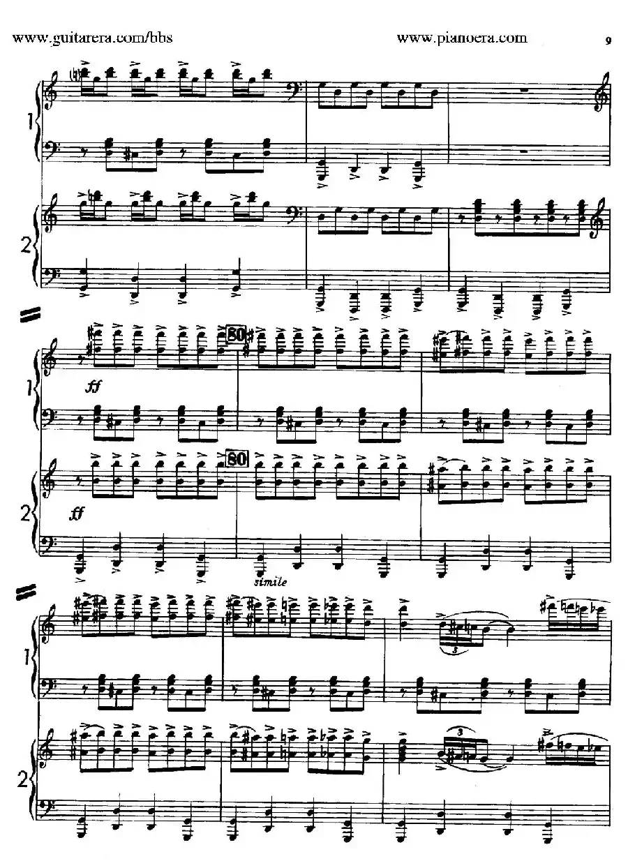 Sabre Dance（马刀舞曲）（双钢琴版）