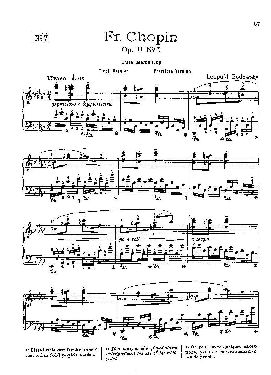 53首以肖邦练习曲为素材而作的练习曲（No.7）
