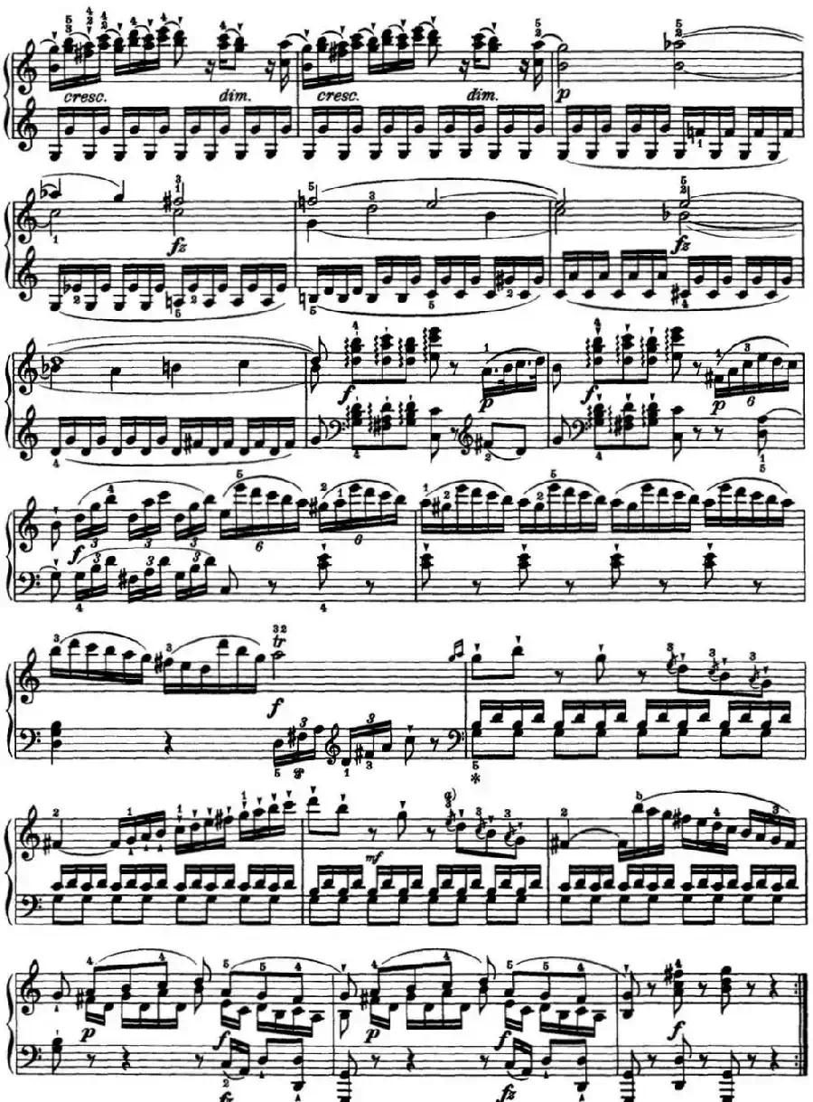 海顿 钢琴奏鸣曲 Hob XVI 50 in C major