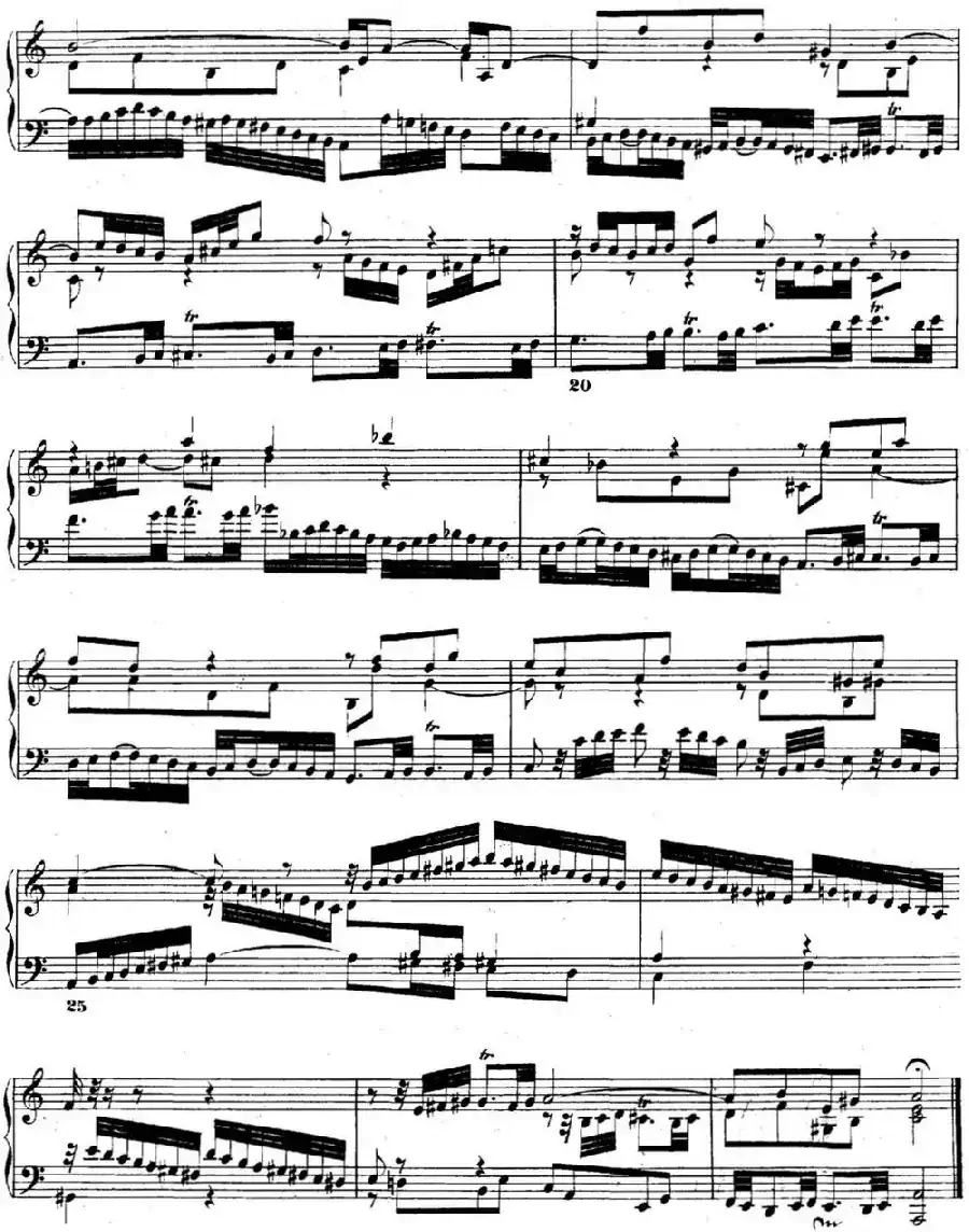 巴赫《平均律钢琴曲集·第二卷》之赋格曲（NO.20）