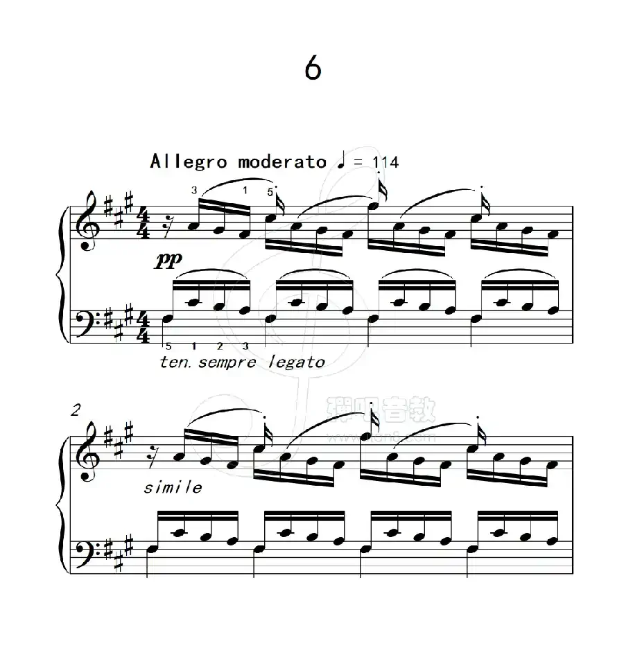 练习曲 6(克拉莫钢琴练习曲60首)