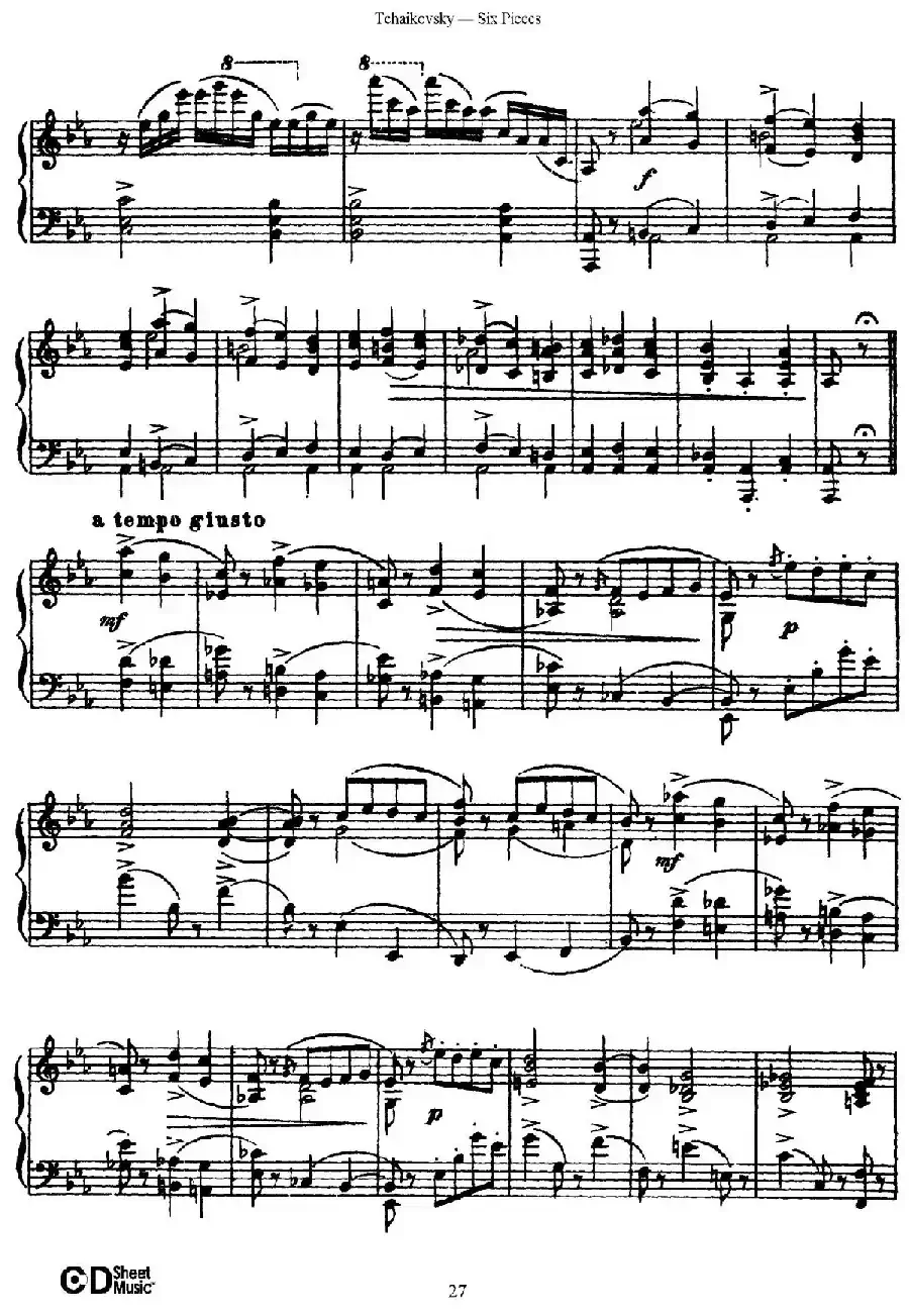 Six Pieces Op.51（6首小品·3）