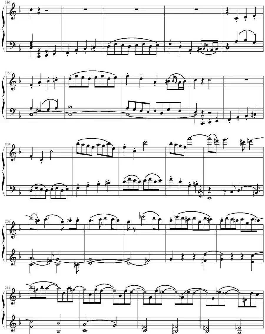 F大调奏鸣曲第一乐章 