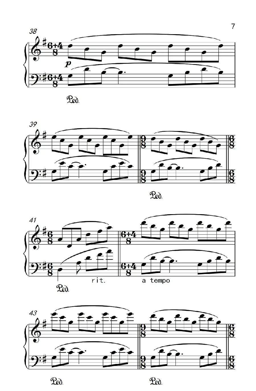 童年的回忆（老年大学 钢琴教程 3）