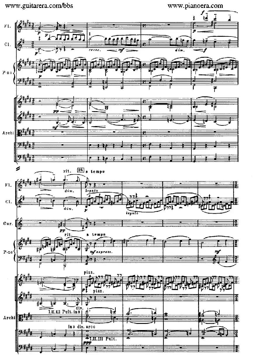 c小调第二钢琴协奏曲 Op.18（第二乐章总谱）