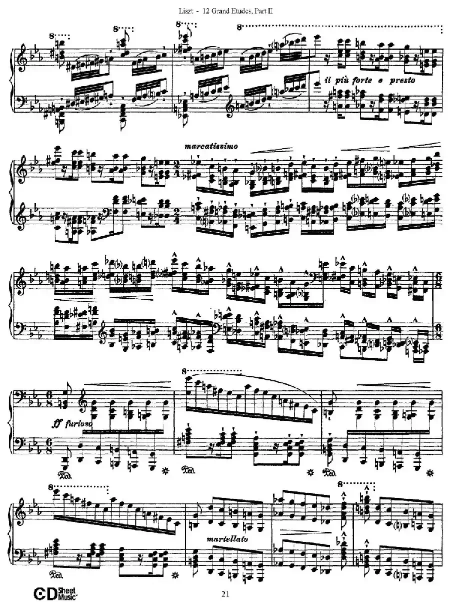 12 Grand Etudes S.137（12首华丽的练习曲·8）