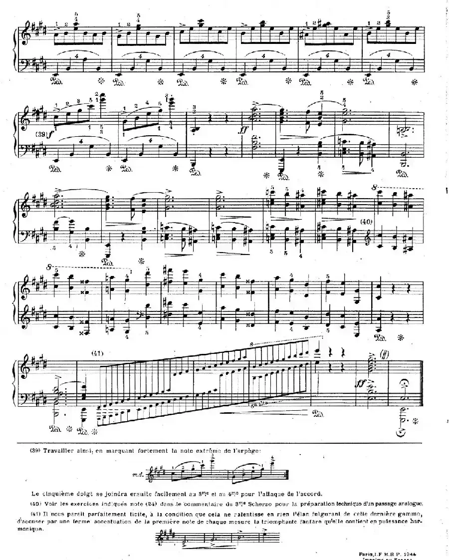 Scherzo No.4 in E Major Op.54（E大调第四谐谑曲·柯尔托教学版​）