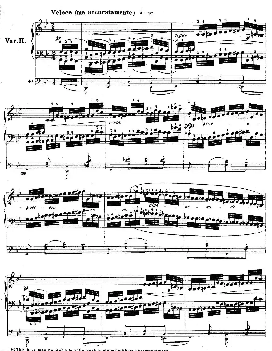 降B大调莫扎特主题变奏曲 Op.2（为钢琴与乐队而作）