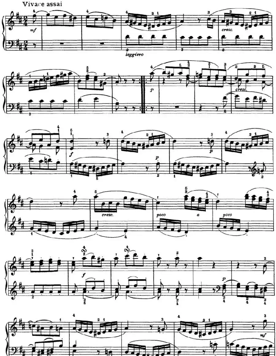 海顿 钢琴奏鸣曲 Hob XVI 42 in D major