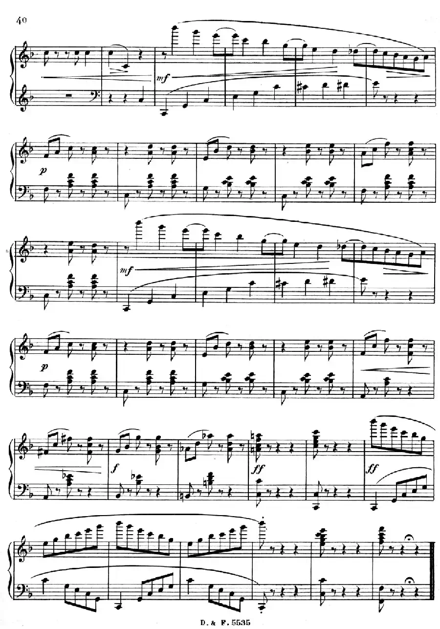F大调第四圆舞曲 Valse No.4 （Op.90）